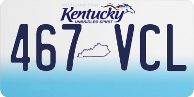 KY license plate 467VCL