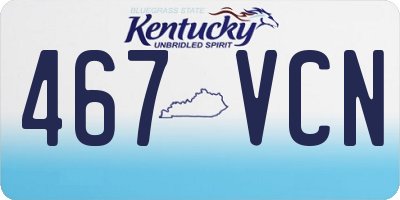 KY license plate 467VCN