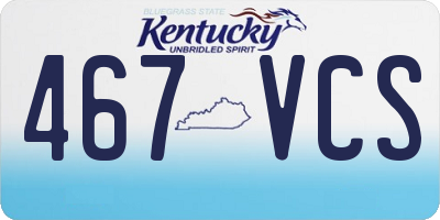 KY license plate 467VCS