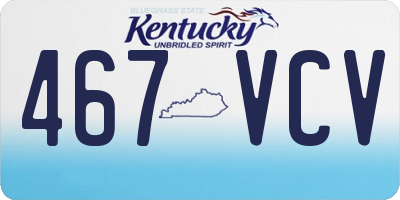 KY license plate 467VCV