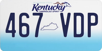 KY license plate 467VDP