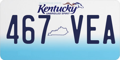 KY license plate 467VEA