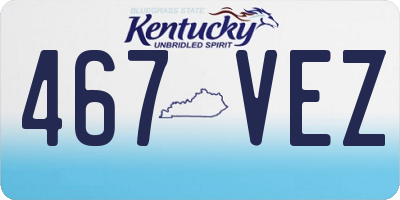 KY license plate 467VEZ