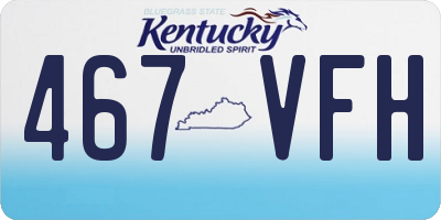 KY license plate 467VFH