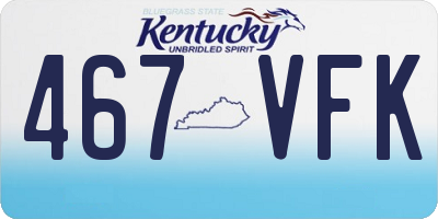 KY license plate 467VFK