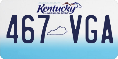 KY license plate 467VGA