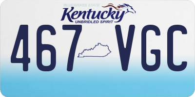 KY license plate 467VGC