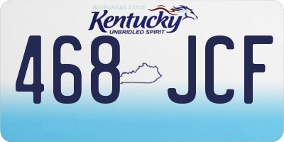 KY license plate 468JCF