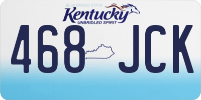 KY license plate 468JCK