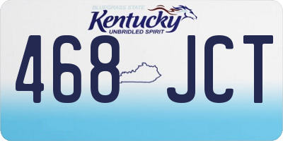 KY license plate 468JCT