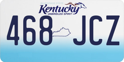 KY license plate 468JCZ