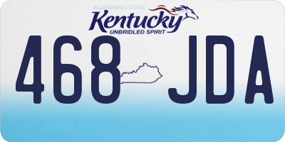 KY license plate 468JDA