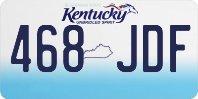 KY license plate 468JDF