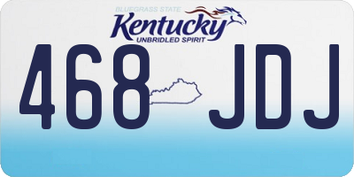 KY license plate 468JDJ