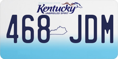 KY license plate 468JDM
