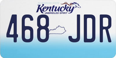KY license plate 468JDR