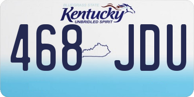 KY license plate 468JDU