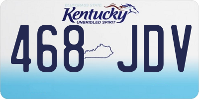 KY license plate 468JDV
