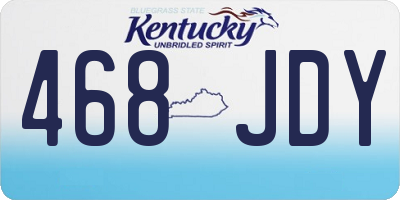KY license plate 468JDY