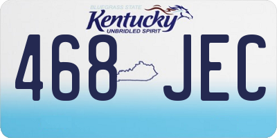 KY license plate 468JEC