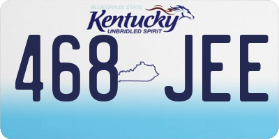 KY license plate 468JEE