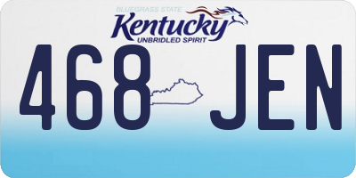 KY license plate 468JEN