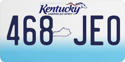 KY license plate 468JEO