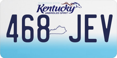 KY license plate 468JEV