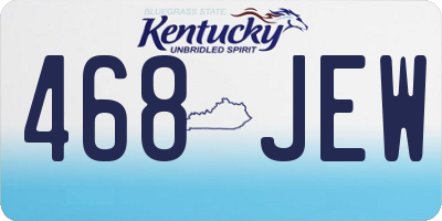 KY license plate 468JEW