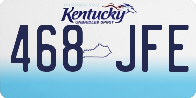 KY license plate 468JFE