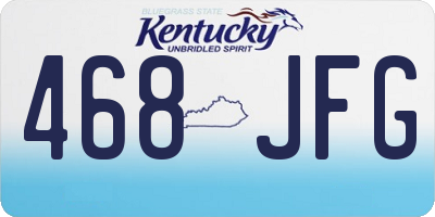 KY license plate 468JFG