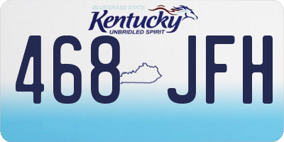 KY license plate 468JFH