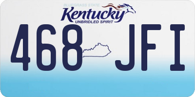 KY license plate 468JFI