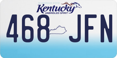 KY license plate 468JFN