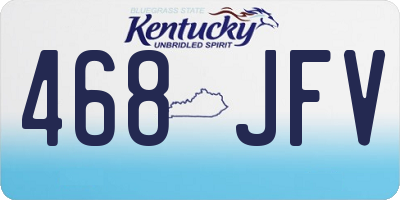 KY license plate 468JFV