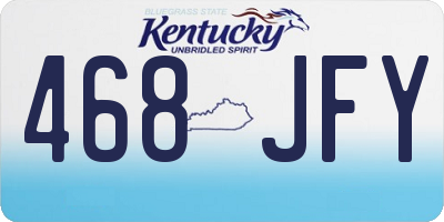 KY license plate 468JFY