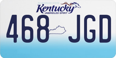 KY license plate 468JGD