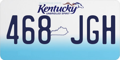 KY license plate 468JGH