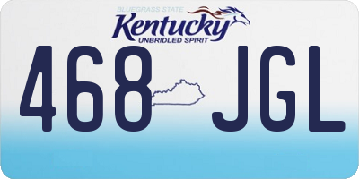 KY license plate 468JGL