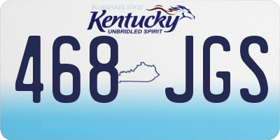 KY license plate 468JGS