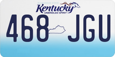 KY license plate 468JGU