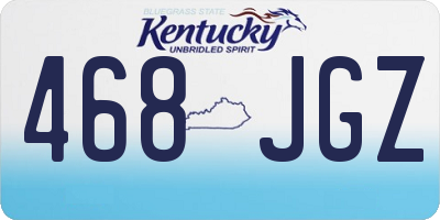 KY license plate 468JGZ