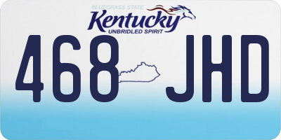 KY license plate 468JHD