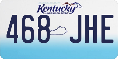 KY license plate 468JHE