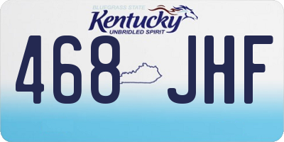 KY license plate 468JHF