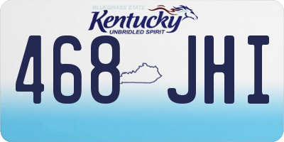 KY license plate 468JHI