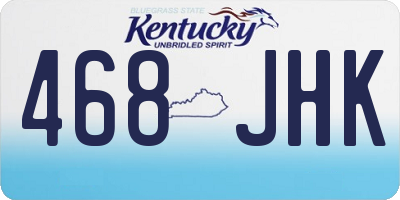 KY license plate 468JHK