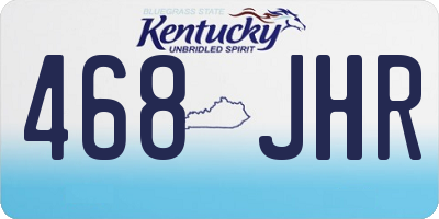 KY license plate 468JHR