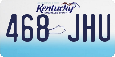 KY license plate 468JHU