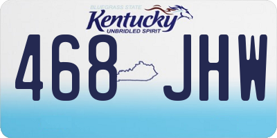 KY license plate 468JHW